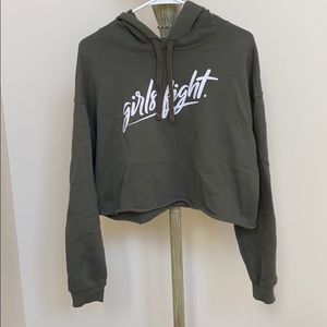 No Prince Charming crop hoodie